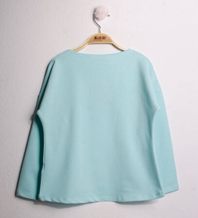 Toontoy Kız Çocuk T-Shirt Pullu Nota Nakış