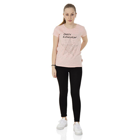 Toontoy Kız Çocuk T-Shirt Yıldız Taşlı