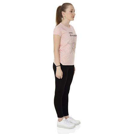 Toontoy Kız Çocuk T-Shirt Yıldız Taşlı