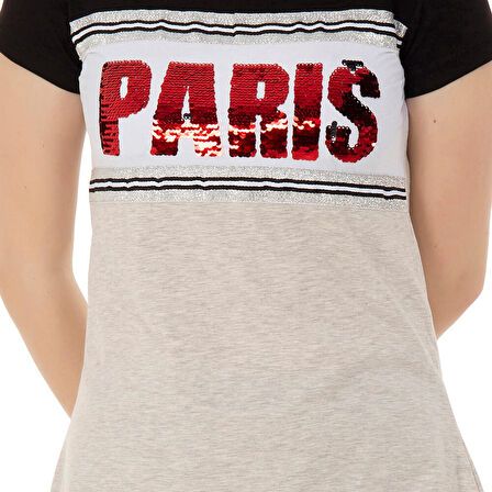 Toontoy  Kız Çocuk T-Shirt Paris Pul Nakış