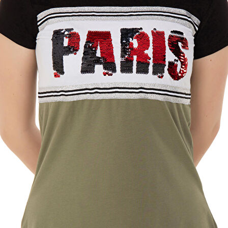 Toontoy  Kız Çocuk T-Shirt Paris Pul Nakış