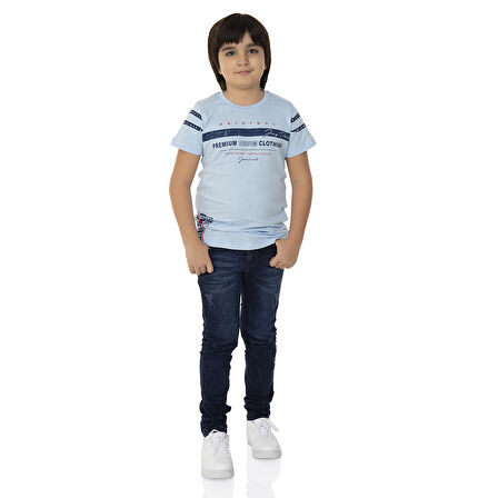 Toontoy  Erkek Çocuk T-Shirt Ön Ve Kol Baskı