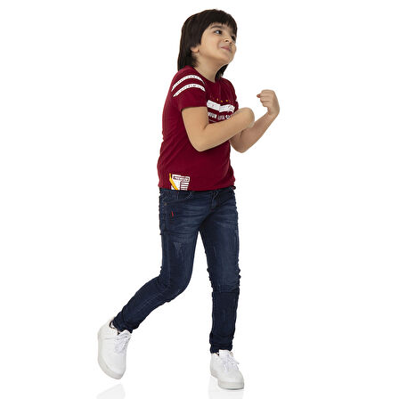 Toontoy  Erkek Çocuk T-Shirt Ön Ve Kol Baskı