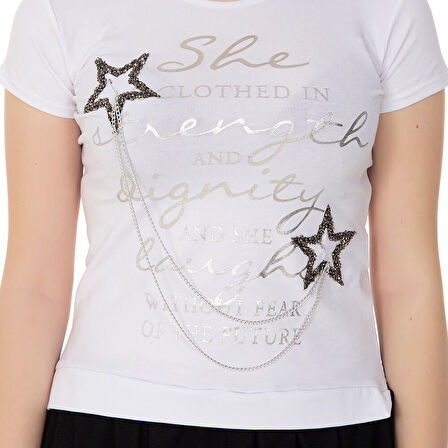 Toontoy Kız Çocuk Tişört Tüllü