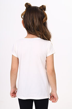 Toontoy  Kız Çocuk T-Shirt Yıldız Baskı