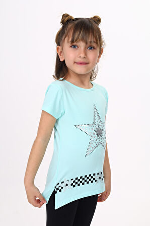 Toontoy  Kız Çocuk T-Shirt Yıldız Baskı