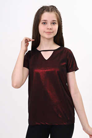 Kız Çocuk Kum Varaklı Tişört