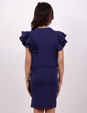 Toontoy Kız Çocuk Pul Nakışlı Etekli Takım