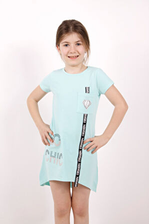 Toontoy Kız Çocuk So Chıc Baskılı Elbise