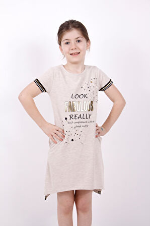 Toontoy Kız Çocuk Fabulous Baskılı Elbise