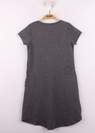 Toontoy Kız Çocuk Yazı Baskılı Elbise