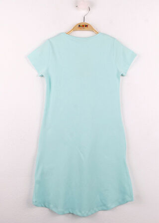 Toontoy Kız Çocuk Yazı Baskılı Elbise