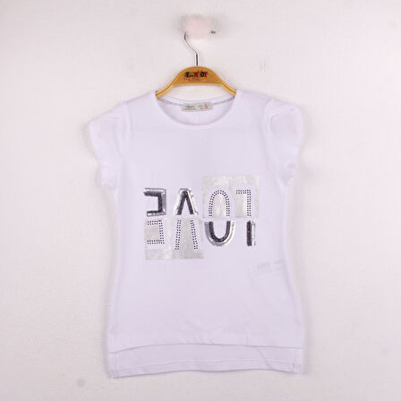 Kız Çocuk Love Baskılı Tişört