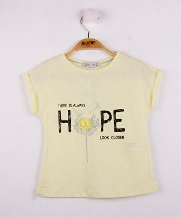 Toontoy Kız Çocuk Hope Baskılı Tişört