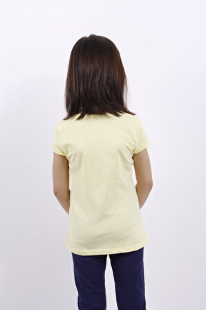 Toontoy Kız Çocuk Elmas Taş Nakışlı Tişört