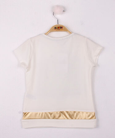 Toontoy Kız Çocuk Glow Baskılı Tişört