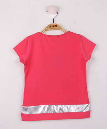 Toontoy Kız Çocuk Glow Baskılı Tişört