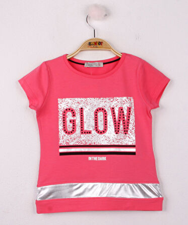 Toontoy Kız Çocuk Glow Baskılı Tişört