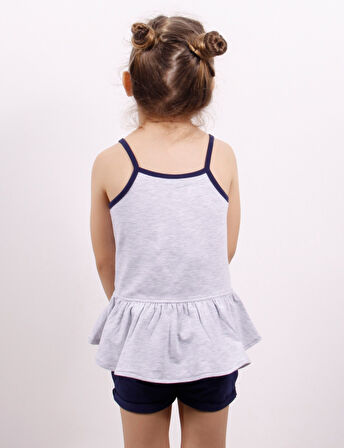 Toontoy Kız Çocuk Kalp Nakışlı Şortlu Takım