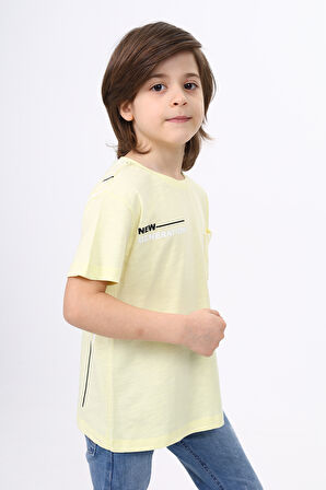 Toontoy Erkek Çocuk Cep Baskılı Tişört