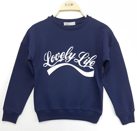 Toontoy Kız Çocuk Sweatshirt Lovely Life Baskı