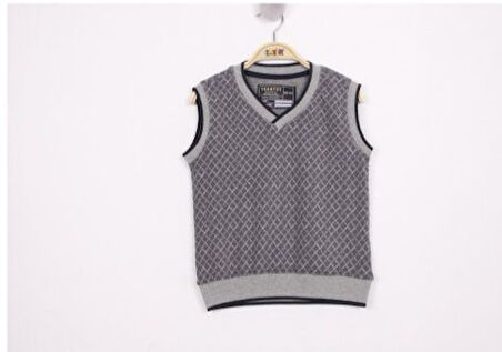 Toontoy Erkek Çocuk Kareli İki İplik Kumaş Okul Süveter