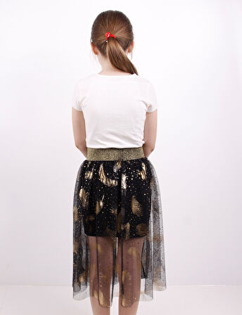 Toontoy Kız Çocuk Tüy Baskılı Etek