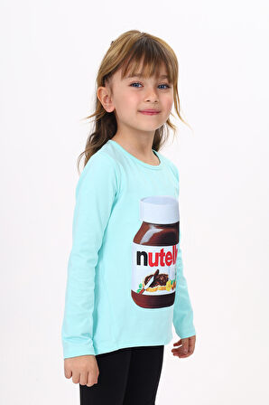Toontoy Kız Çocuk Nutella Baskılı T-Shirt