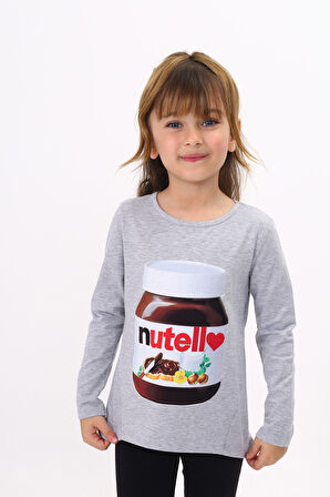 Toontoy Kız Çocuk Nutella Baskılı T-Shirt