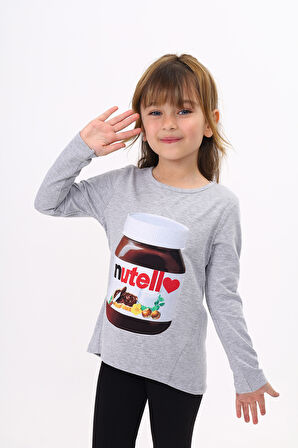 Toontoy Kız Çocuk Nutella Baskılı T-Shirt