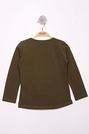 Toontoy Kız Çocuk El Baskılı T-Shirt