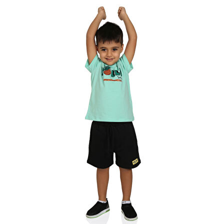 Toontoy Erkek Çocuk Hollo Baskılı Şortlu Takım