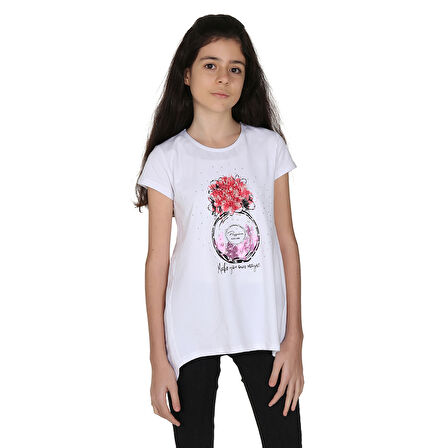 Toontoy Kız Çocuk Parfüm Nakışlı T-Shirt