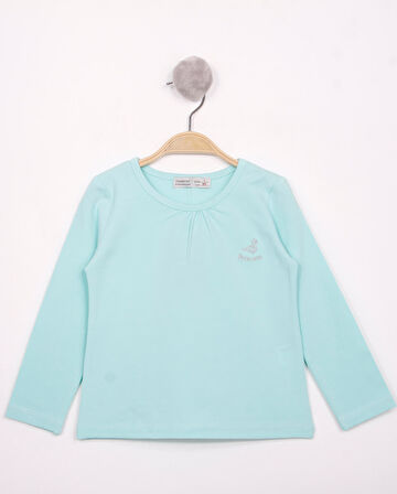 Toontoy Kız Çocuk Göğsü Princess Nakışlı T-Shirt