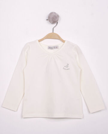 Toontoy Kız Çocuk Göğsü Princess Nakışlı T-Shirt