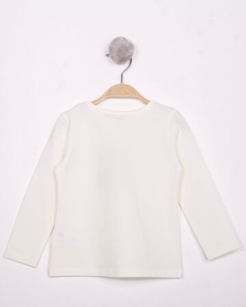 Toontoy Kız Çocuk Göğsü Princess Nakışlı T-Shirt