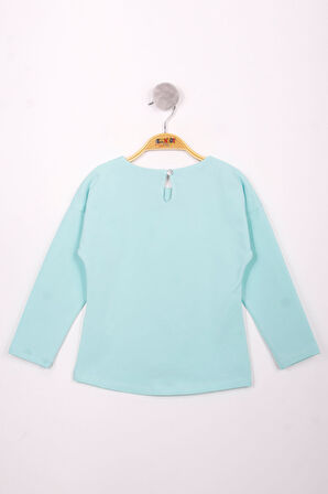 Toontoy Kız Çocuk Yazı Varaklı T-Shirt