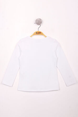 Toontoy Kız Çocuk Göğsü Nakışlı T-Shirt