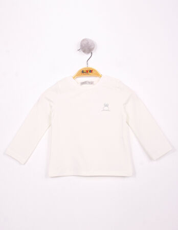 Toontoy Kız Bebek Göğsü Nakışlı T-Shirt