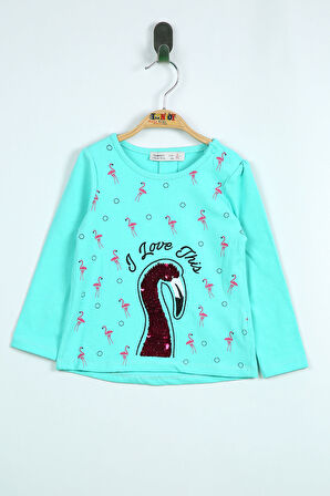 Toontoy Kız Bebek Flamingo Nakışlı T-Shirt