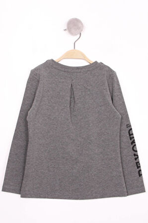 Toontoy Kız Çocuk Çiçek Nakışlı T-Shirt