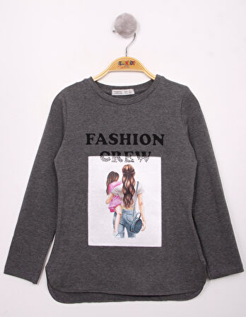 Toontoy Kız Çocuk Fashion Baskılı Tişört