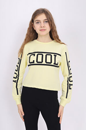 Toontoy Kız Çocuk Cool Baskılı Sweatshirt