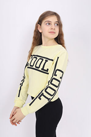 Toontoy Kız Çocuk Cool Baskılı Sweatshirt
