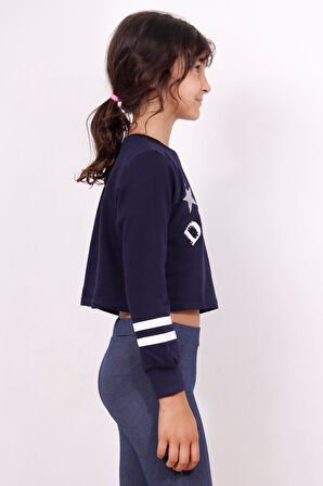 Toontoy Kız Çocuk Yıldızlı Dream Baskılı Sweatshirt