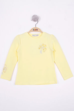 Toontoy Kız Çocuk Yonca Nakışlı Sweatshirt