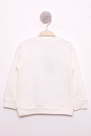 Toontoy Kız Çocuk Best Friend Baskılı Pamuklu Sweatshirt