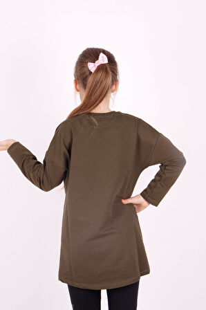 Toontoy Kız Çocuk Chic Yazılı Taş İşlemeli Tişört