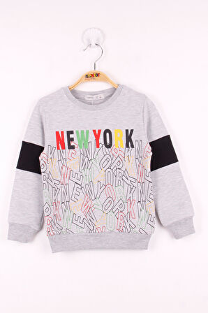 Toontoy Erkek Çocuk New York Baskılı Sweatshirt
