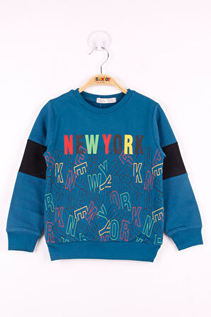 Toontoy Erkek Çocuk New York Baskılı Sweatshirt